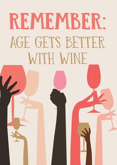 wine alcohol Birthday Card 19737 created by Paper Jungle