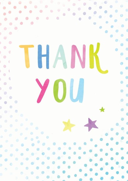 typography arty Thank You Card 14514 created by Chocolate Frog