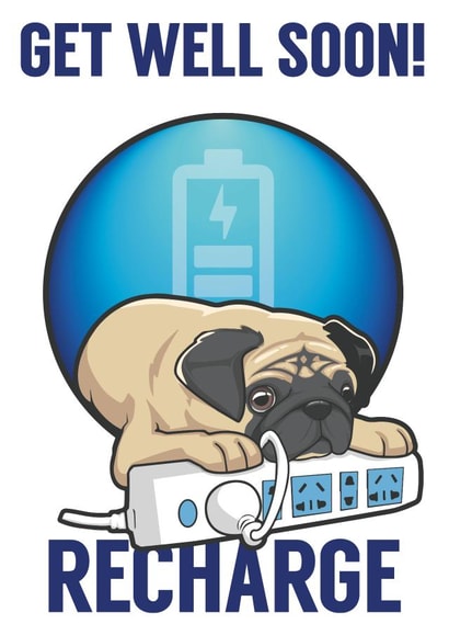 animal cute Get Well Card 41503 created by STEVEN LEE-GRAVES