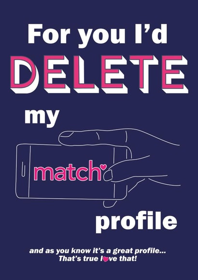 match online dating Just Because Card 38844 created by MakeMyAd Designs
