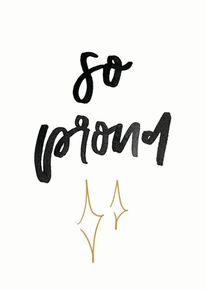 proud typography Congratulations Card 4469 created by Bee Davies