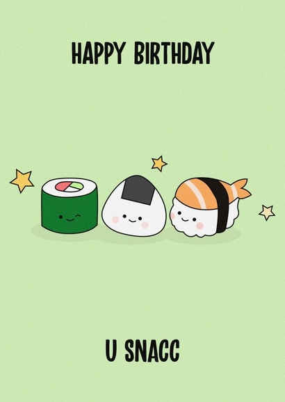 sushi snack Birthday Card 11714 created by Rishi