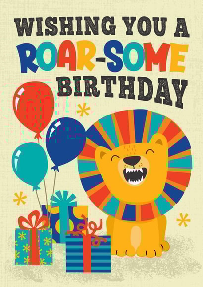 Child lion Birthday Card 20182 created by Tanya Laporte Designs
