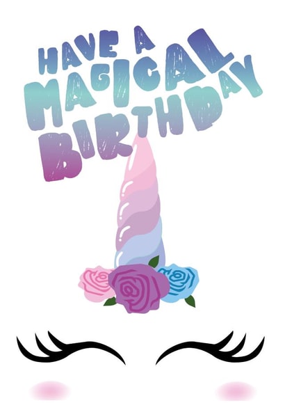 unicorn magical Birthday Card 20258 created by Fiesta de Papel