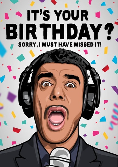 chris kamara Football Birthday Card 16166 created by All Things Banter