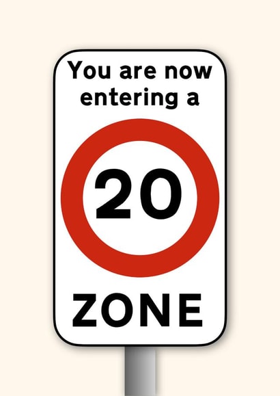 20th 20 Birthday Card 20134 created by C+C Cards