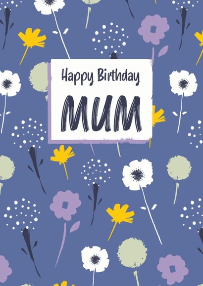 Pretty Birthday Card - For Mum - Flowers created by Dinky Rouge
