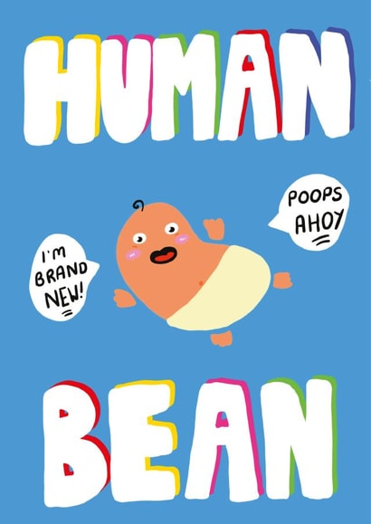 newborn bean New Baby Card 36106 created by Thriftbox