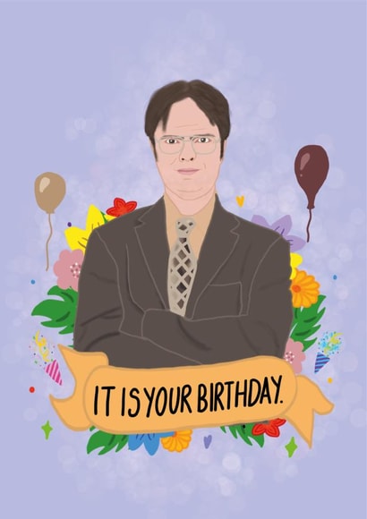 dwight Film/TV/Netflix Birthday Card 12894 created by Thriftbox