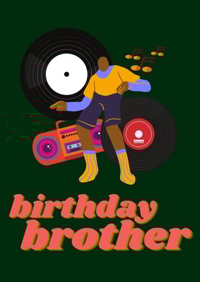 brother music Birthday Card 19342 created by Nina Bombina