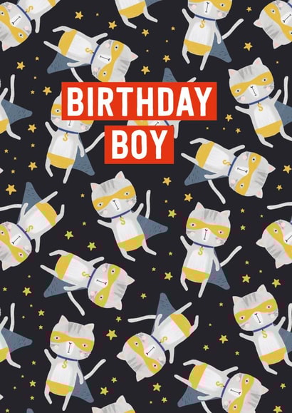 supercat cat Birthday Card 20302 created by Mifkins