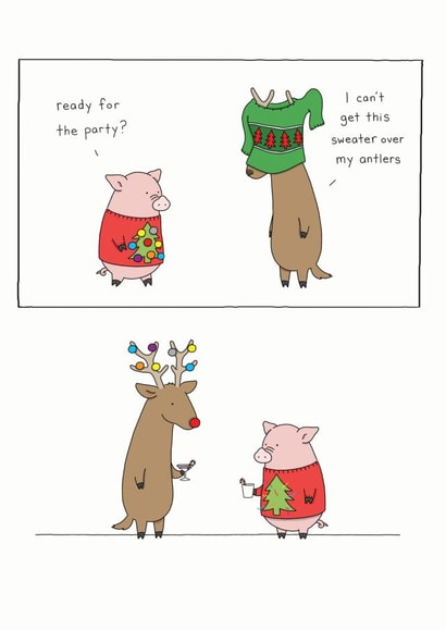 liz climo Christmas Card 6724 created by Redback Cards