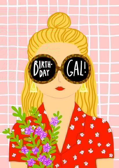 Arty Birthday Card - For Her - Birthday Gal created by Corrin Strain