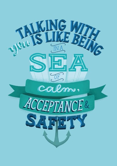 blue sea Love & Friendship Card 4850 created by Jenny Mecher