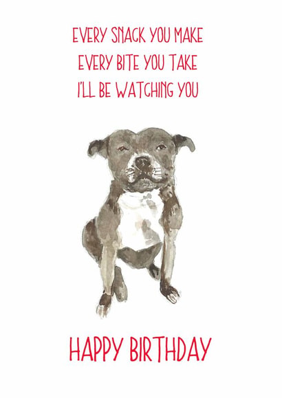 Happy Birthday from me and the dog created by Sarah Maddox