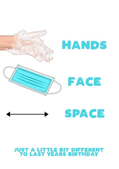 lockdown wash Birthday Card 30640 created by Filthy Sentiments