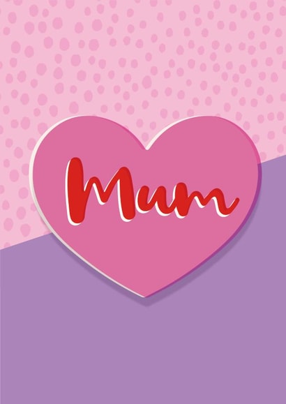 mum heart Mothers Day Card 44628 created by Louise Parr Studio