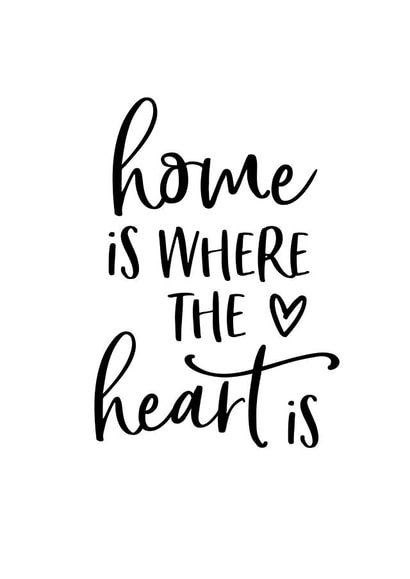 Cute Typography New Home Card - Home Is Where The Heart Is created by Lingo Prints
