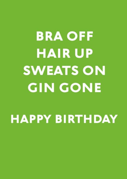 gin adult Birthday Card 14593 created by Huxters