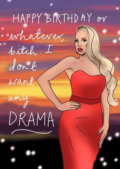 Selling sunset christine Quinn Birthday Card 17782 created by Rosie Johnson Illustrates