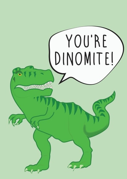 dinosaur t rex Love & Friendship Card 20336 created by Daisy and Doughnut