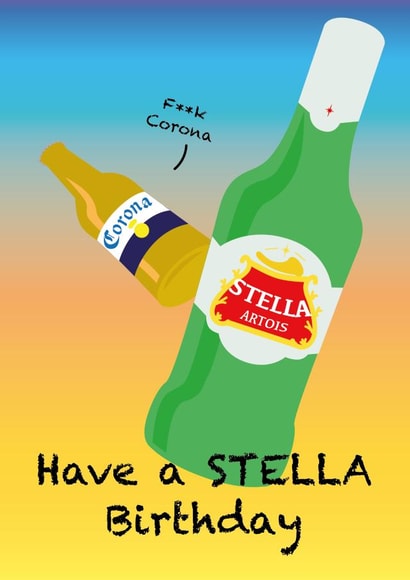 stella beer Birthday Card 45107 created by Fiesta de Papel