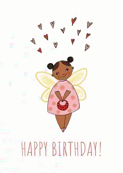 fairy black girl Birthday Card 19829 created by Afritistic