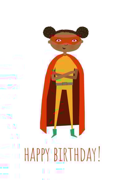 black girl afro puffs Birthday Card 19830 created by Afritistic