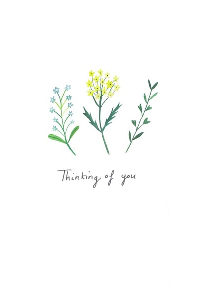 illustration traditional Thinking of you Card 2250 created by Just like Sophie