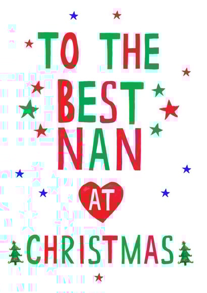 nan typography Christmas Card 17710 created by Earlybird