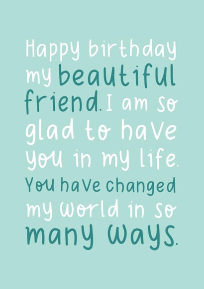 Beautiful friend birthday card created by The_positiveway8