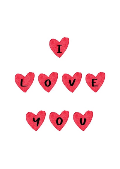 I love you relationship Anniversary Card 10313 created by Izzi Paints