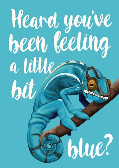 blue chameleon Get Well Card 32093 created by Shutterjunkie
