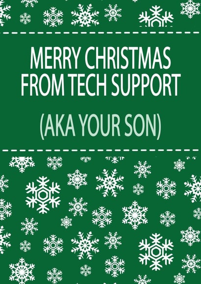 Cheeky - Tech - Nerd - Tech Support - Merry Christmas From Tech Support - Parents - Mum and Dad - Christmas Card created by Dottie Mottie