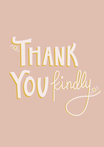 typography traditional Thank You Card 20350 created by Illustrated By Mia