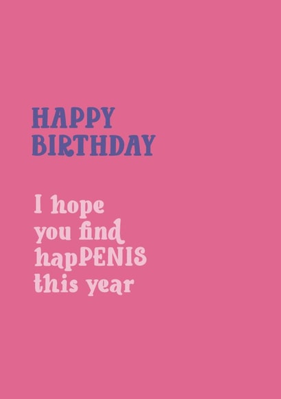 funny dick Birthday Card 13478 created by Phaedra Peer