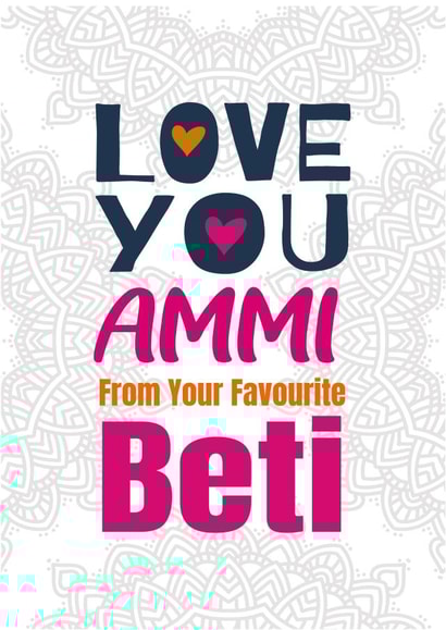 Love you ammi 1001 created by ROSHAH DESIGNS