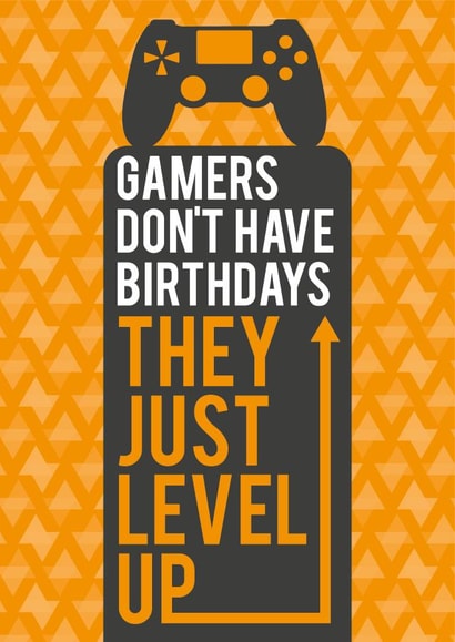 gamers level Birthday Card 18953 created by Nathan Cooper
