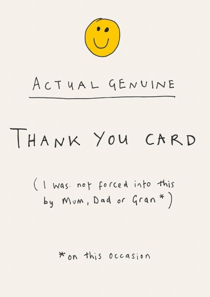 genuine forced Thank You Card 15038 created by Poet and Painter
