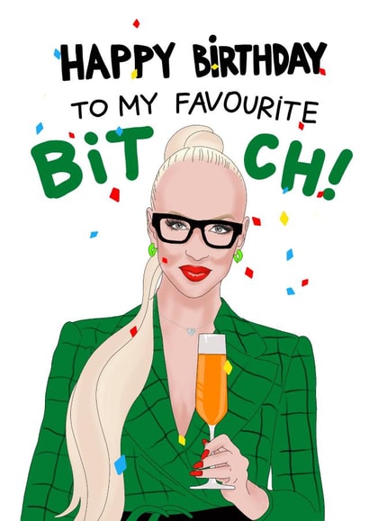 Selling Sunset birthday card created by Kasia Cards