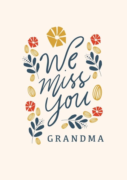grandma miss you Just because Card 18858 created by Lea Velasquez