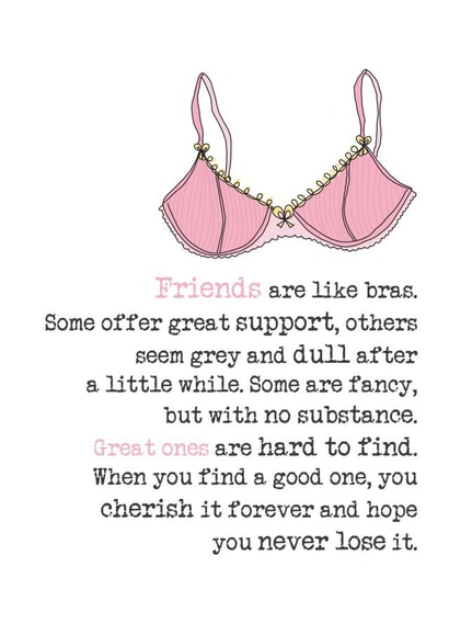 Friends are like Bras - Great ones are hard to find created by Dandelion Stationery