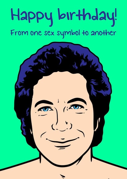 Tom Jones birthday greeting card created by Graham Sanders
