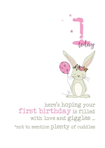 1st Birthday Card 1001 created by Dandelion Stationery