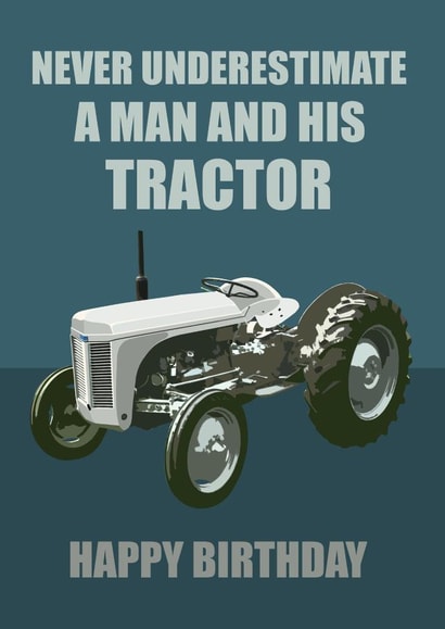 Birthday For Him Tractor Ferguson TE20 Little Grey Fergie created by RetroMotion Artwork