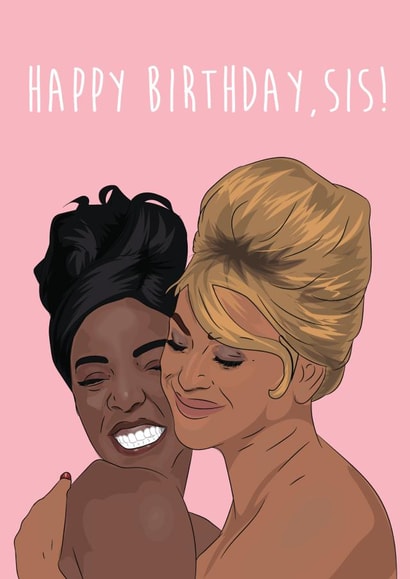 beyonce sis Birthday Card 20371 created by Anoela Cards