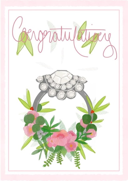 Pretty diamond ring - engagement created by Art by Reebee