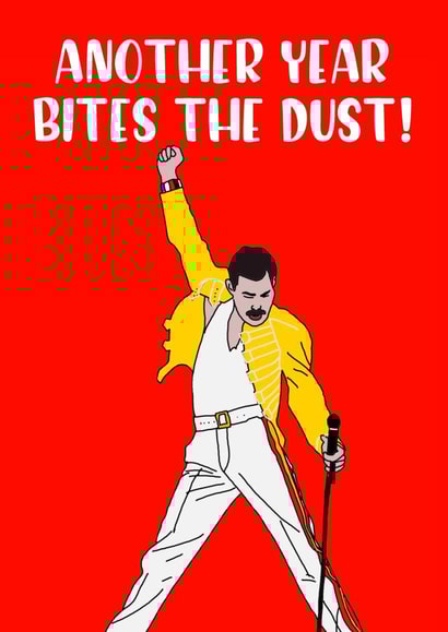 Another year bites the dust card created by a la Carde