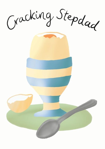stepdad egg Father's Day Card 7858 created by Tarot Close Design