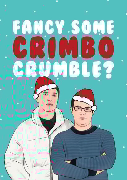 Crimble crumble Friday night dinner Christmas Card 10123 created by Hey Huns It's Nicole